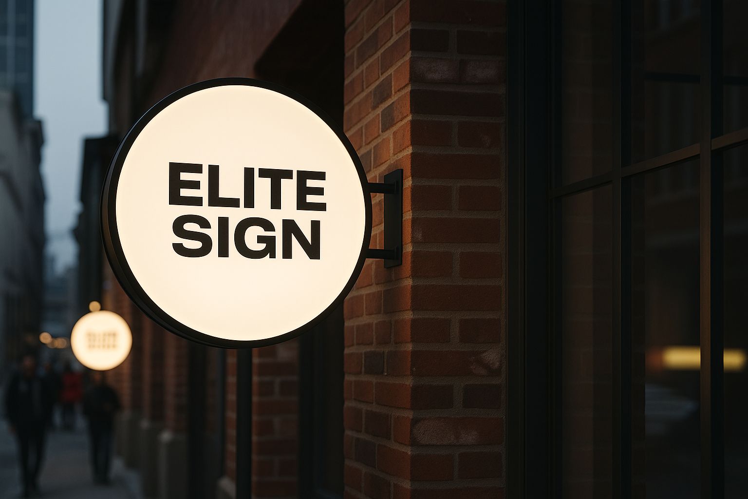 UDHÆNGSSKILT — dobbelt-sidet LED