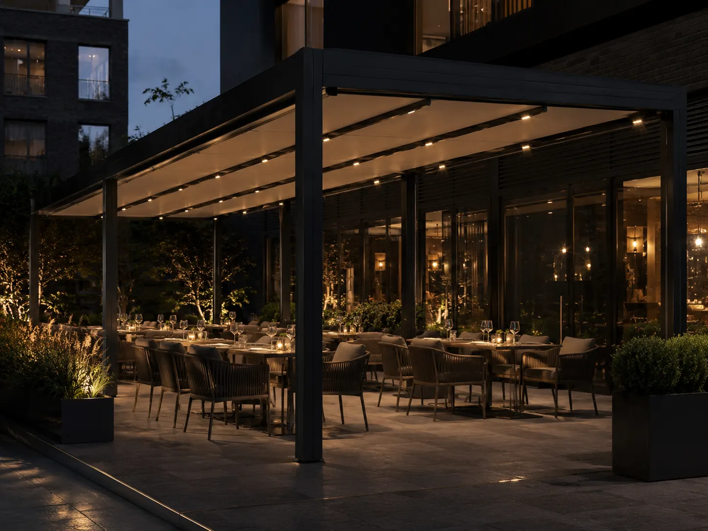 Pergola markise til udeservering